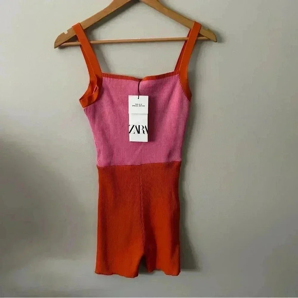 NWT Zara Colour  Blocked Romper M - Picture 2 of 5